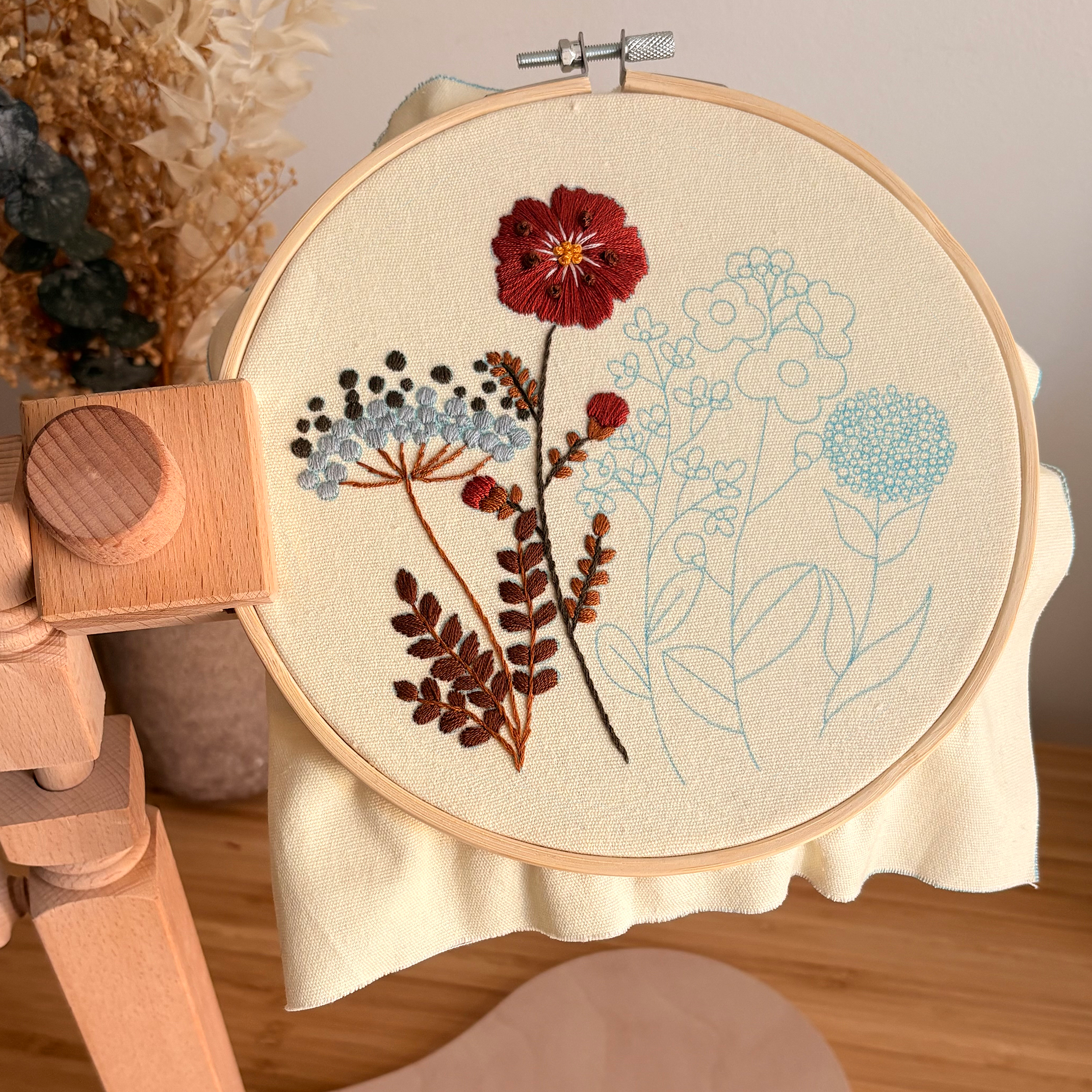 Murmures de fleurs sauvages - Kit de broderie