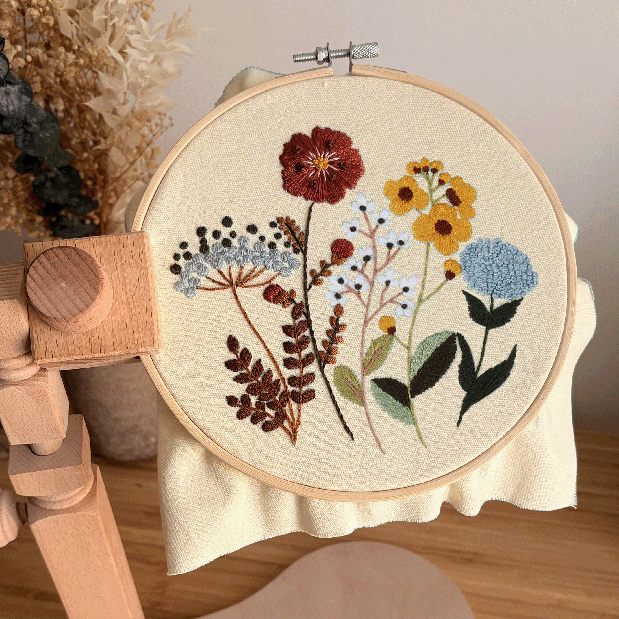Murmures de fleurs sauvages - Kit de broderie