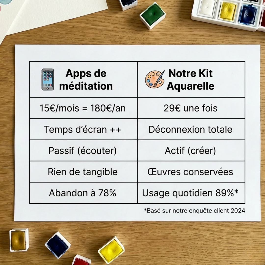 Kit d'aquarelle miniature (stress)