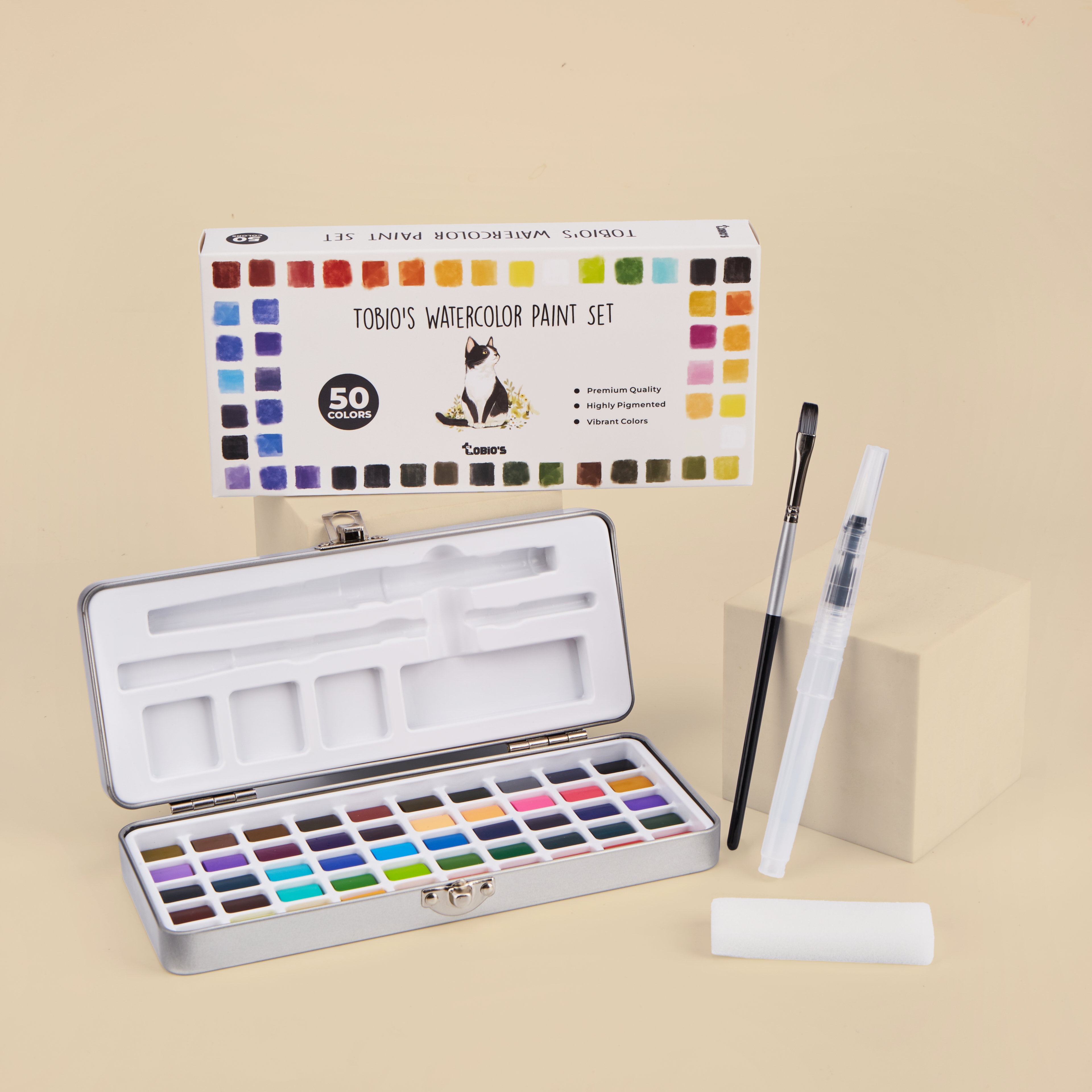 Tobio's™ 50 Watercolor Paint Set