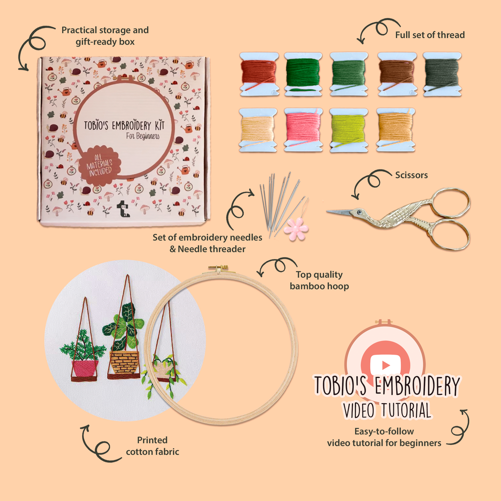 Hang In There - Embroidery Kit