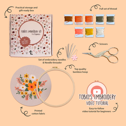 Autumn Bloom - Embroidery Kit